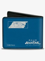 Avatar: The Last Airbender Aang Pose and Character Blocks and Logo Bifold Wallet