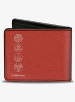 Avatar: The Last Airbender Aang Staff and Elements Icons Bifold Wallet