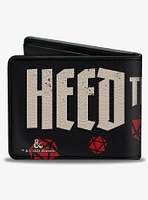 Dungeons & Dragons Heed The Call With Dice Bifold Wallet