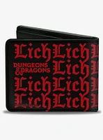 Dungeons & Dragons Lich Monster Illustration Text Bifold Wallet