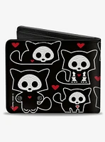 Skelanimals Kit The Cat Poses and Title Logo Bifold Wallet