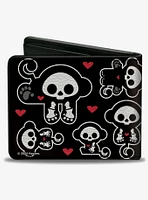 Skelanimals Marcy The Monkey Poses and Title Logo Bifold Wallet
