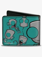 Invader Zim GIR Split Close Up and Poses Bifold Wallet