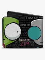 Invader Zim Robot Close Up I Am So Confused Bifold Wallet