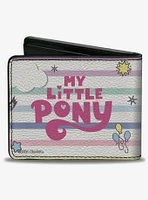 My Little Pony Three Pony Stripe and Logo Multi Bifold Wallet