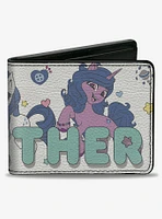 My Little Pony Together Pony Trio Pose Teal Bifold Wallet