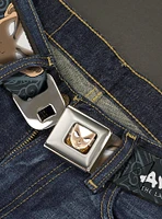 Avatar: The Last Airbender Aang Face Close Up and Title Seatbelt Buckle Belt