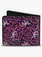 Rick and Morty Flaming Rick Scattered Poses Flames Bifold Wallet