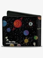 Rick and Morty Spaceship Silhouette Multi Bifold Wallet