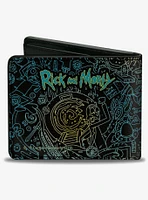 Rick and Morty Portal Chase and Icons Collage Bifold Wallet