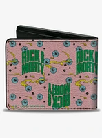 Rick and Morty Text and Eyeballs Bifold Wallet