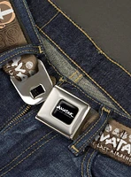 Avatar: The Last Airbender Aang Face Close Up and Logo Seatbelt Buckle Belt