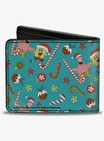 SpongeBob SquarePants and Patrick Holiday Treats Collage Bifold Wallet