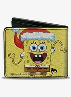 SpongeBob SquarePants Wavy Arms Santa Holiday Pose Bifold Wallet