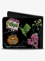 SpongeBob SquarePants Halloween Slime Icons Scattered Bifold Wallet