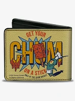 SpongeBob SquarePants Plankton Get Your Chum On A Stick Pose Bifold Wallet