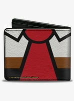 SpongeBob SquarePants Face and Tie Character Close Up Blocks Bifold Wallet