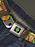 Scooby-Doo! Character Faces Close Up Seatbelt Buckle Belt