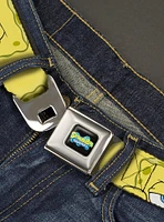 SpongeBob SquarePants Close Up Face Seatbelt Buckle Belt