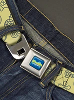 SpongeBob SquarePants and Friends Line Art Collage Seatbelt Buckle Belt
