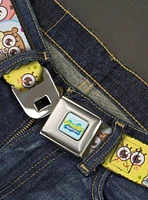 SpongeBob SquarePants and Friends Close-Up Face Seatbelt Buckle Belt