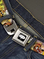 This Is Fine Question Hound Cafe Fire Comic Strip Seatbelt Buckle Belt