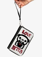Skelanimals Maxx The Bulldog Love Bites Pose Zip Around Wallet