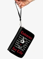 Skelanimals Bonita The Unicorn Unicorns For Life Zip Around Wallet