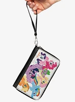 My Little Pony Mane Six and Spike Action Poses Group Zip Around Wallet