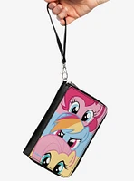My Little Pony Pinkie Pie Rainbow Dash Fluttershy Face Stack Zip Around Wallet