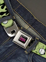Invader Zim GIR Face and Flames Seatbelt Buckle Belt