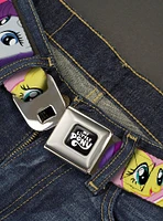 My Little Pony Mane Six Close Up Face Blocks Seatbelt Buckle Belt