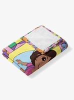 Dora The Explorer Running Dora 50x60" Silk Touch Throw Blanket