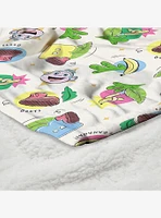 Dora The Explorer Boots Pattern Silk Touch Sherpa Throw Blanket