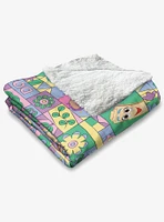 Dora The Explorer Dora and Friends Collage Silk Touch Sherpa Throw Blanket