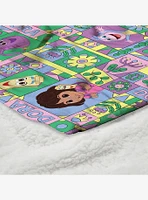 Dora The Explorer Dora and Friends Collage Silk Touch Sherpa Throw Blanket