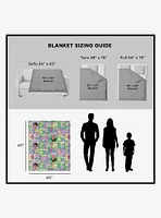 Dora The Explorer Dora and Friends Collage Silk Touch Sherpa Throw Blanket