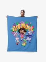 Dora The Explorer Vamos Silk Touch Sherpa Throw Blanket
