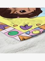 Dora The Explorer Running Dora Silk Touch Sherpa Throw Blanket