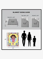 Dora The Explorer Running Dora Silk Touch Sherpa Throw Blanket