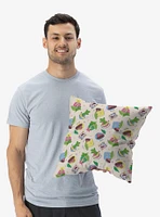 Dora The Explorer Boots Pattern Throw Pillow