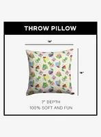 Dora The Explorer Boots Pattern Throw Pillow