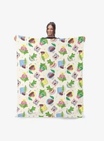 Dora The Explorer Boots Pattern 40x50" Silk Touch Throw Blanket