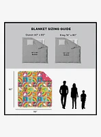 Hello Kitty Rainbow Red Full/Queen Quilted Blanket