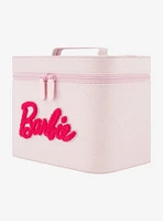Barbie Glitter Pink Cosmetic Case Organizer with Mirror