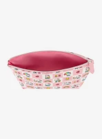 Hello Kitty Checkered Pastel Cosmetic Travel Bag