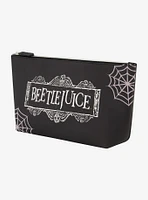 Beetlejuice Logo Spiderweb Cosmetic Travel Bag