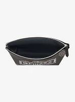 Beetlejuice Logo Spiderweb Cosmetic Travel Bag