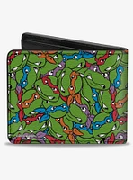 Teenage Mutant Ninja Turtles Faces Stacked Bifold Wallet