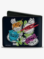 Teenage Mutant Ninja Turtles Faces and Doodles Bifold Wallet